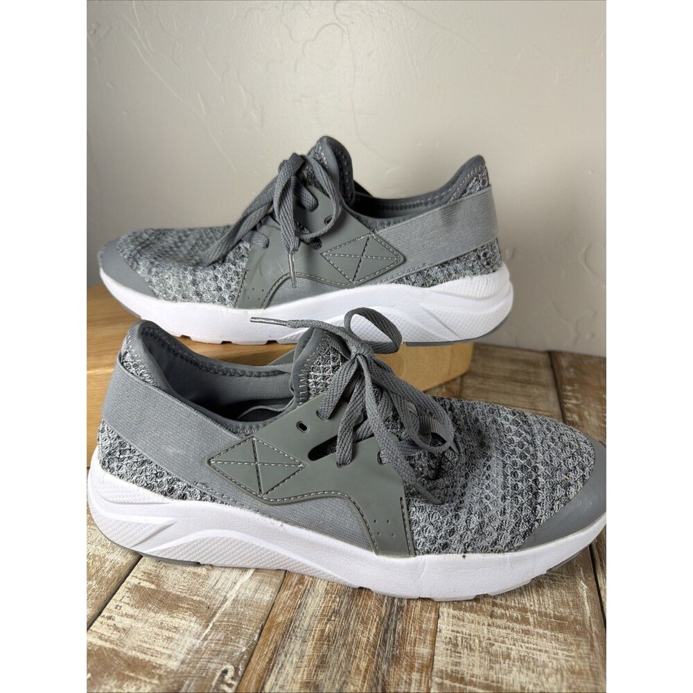 Avia Womens 9.5 Grey Knit Running Shoes WMA128AC001